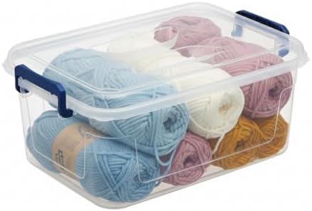Tribello Clear Storage Bins with Lids, 6-Pack Stackable Plastic Storage Containers for Home Organization – Clear Totes for Closet and Underbed Storage, 9.5