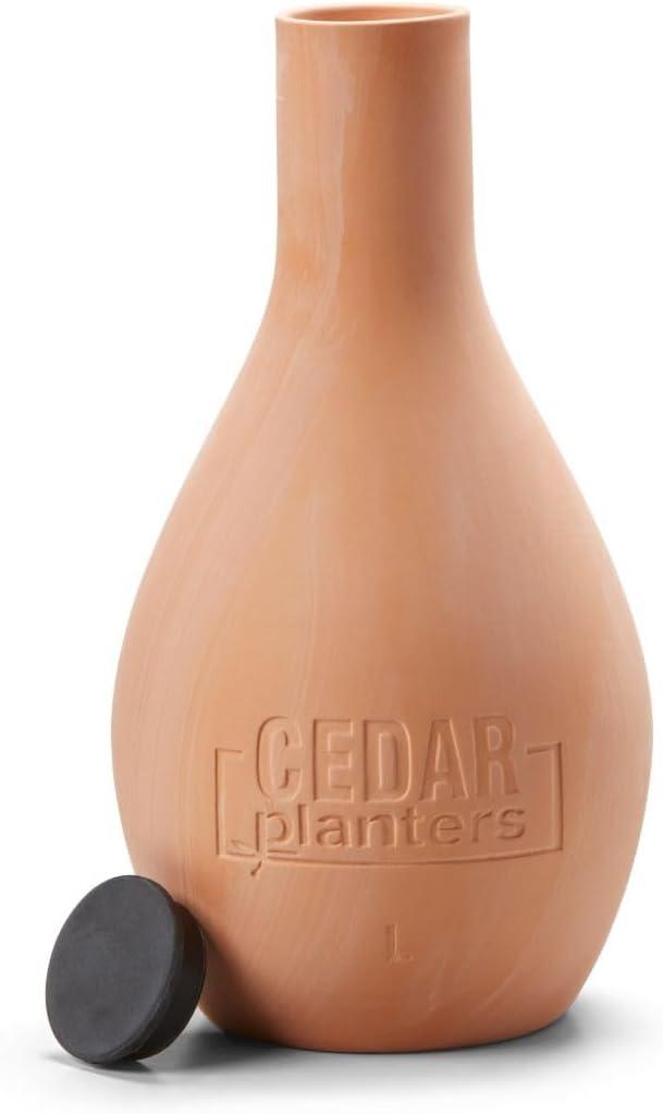 EARTH ELEVATED Self-Watering Clay Olla Pot for Raised Garden Beds and Planters (Large)