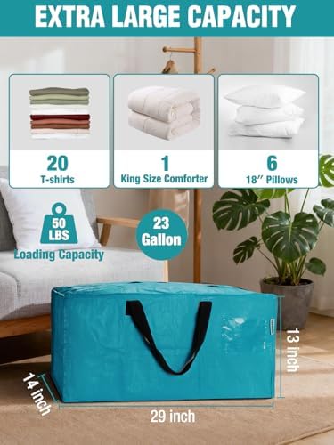 WORKPRO 2 Pack Extra Large Moving Bags with Backpack Straps & Handles
