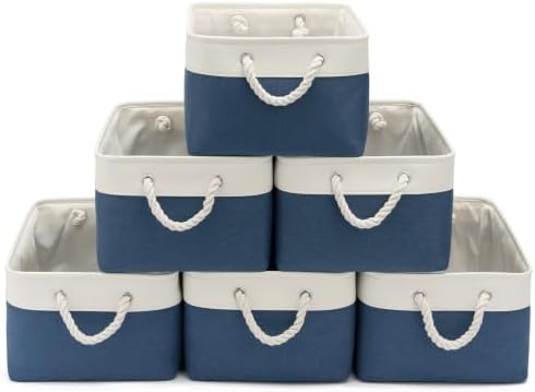 15.7x11.8x8.26 Inch Fabric Large Storage Bins with Handles 6 Pack