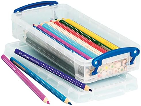 Really Useful Plastic Storage Box 0.55 Litre Clear (Pack of 10)