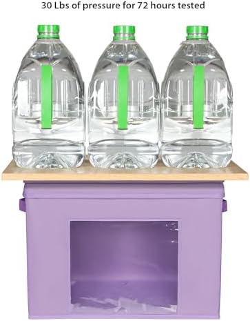 Univivi Fabric Storage Bins with Lids for Closet, 4 Pack, Purple