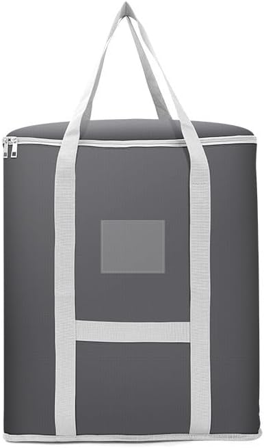 Kuber Industries Storage Bag | Foldable Storage Bag | Moisture Proof Wardrobe Organizer | Underbed Storage Bag for Blanket-Clothes | Travel Moving Bag with Handle | S ZH011GY | Gray