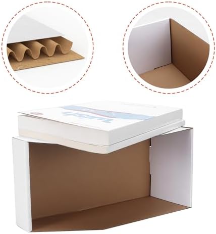 ZBEIVAN Cardboard Storage Bins Boxes 35 Packs 12x6x4.5 Inches, Easy Assembly Pantry Organizer Bins for Shelf, White