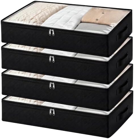 Fixwal Under Bed Storage Bags 4 Pack Underbed Containers for Clothing