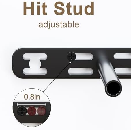 2pcs Floating Shelf Bracket Heavy Duty,Decorative Floating Shelf Hardware Hidden Black Metal Fireplace Mantel Brackets Without Jig (34"X8"X1.0" Without Tools)