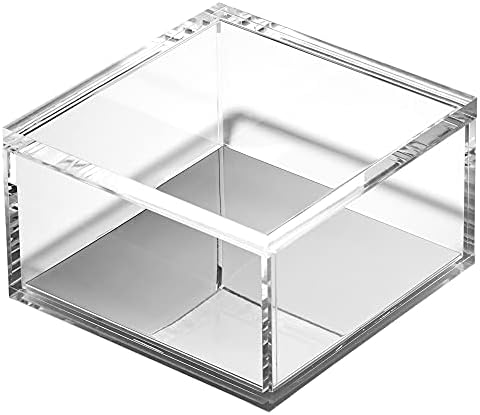 OfficeGoods Acrylic Desk Organizer with Silver Base, Large