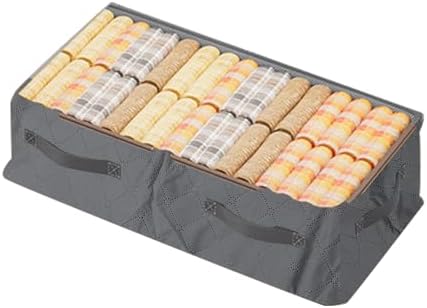 Ymiko Under Bed Storage Bag 45L Large Capacity Flexible Closet for Bedroom Clothes Blankets Comforters with Handles