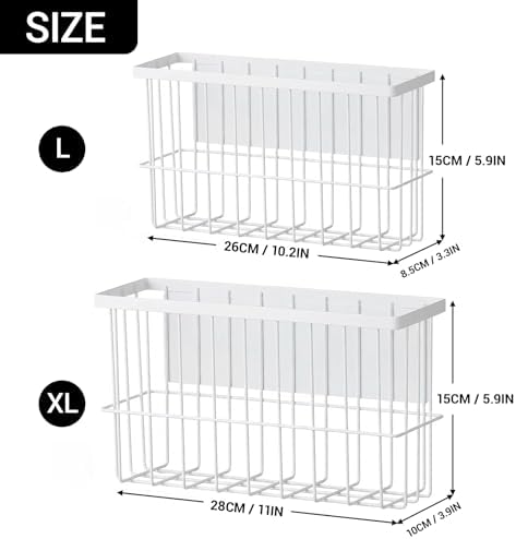 FAMNONE 2-Pack Magnetic Basket for Dryer Balls, Laundry Room Organizer