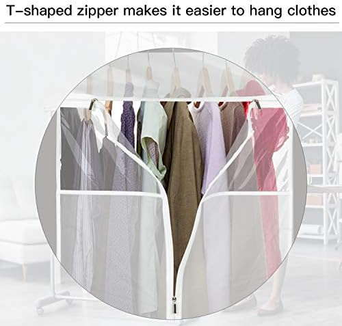 Zilink Clear Hanging Clothes Bag Organizer Large Garment Bags 43 in, 2 Pack
