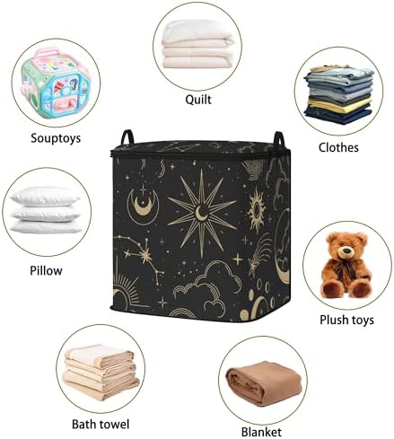 king comforter storage bag,blanket organizer with zipper 95L (2pack)