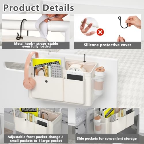 Bedside Caddy Bedside Storage Hanging Organizer for Bunk Dorm Bed Rail