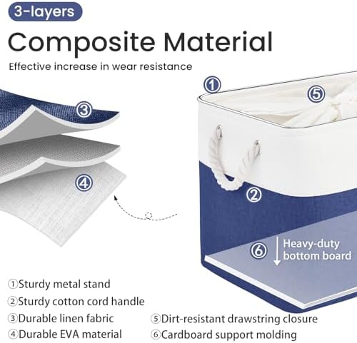 16x12x12 In Foldable Fabric Large Storage Bins with Handle 1 Pack