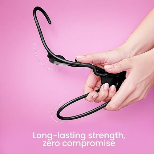 Utopia Home Plastic Hangers 30 Pack – Space Saving Clothes Hanger Black