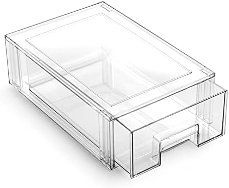 BINO | Stackable Storage Drawers, Small - Clear | THE CRATE COLLECTION | Storage Bins With Drawers | Bathroom Organizers | Under Sink Organizer | Vanity Cabinet Home Organization