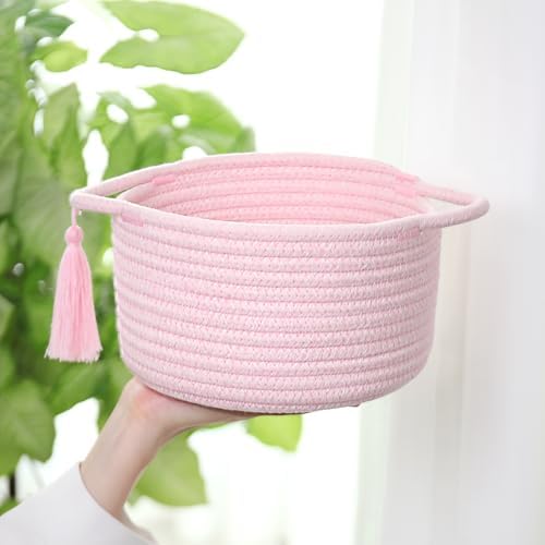 3-Pack Small Gift Basket Empty to Fill, Cellophane Bag & Ribbon, Pink