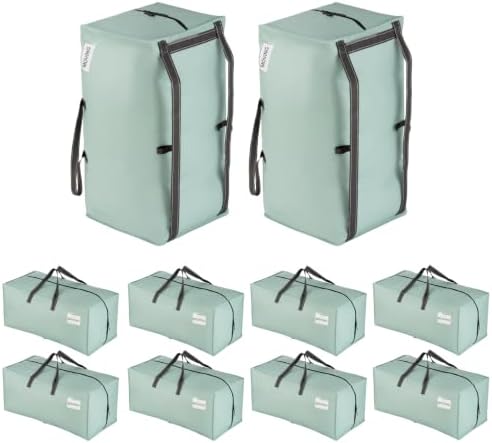 VENO 10 Pack Heavy Duty Moving Bags with Backpack Straps, Zippers & Handles, Extra Large Packing Bags for College Dorm Essentials, Moving Supplies Alternative to Cardboard Moving Boxes