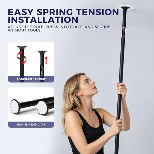 Corner Shower Caddy Tension Pole, Bathroom Organizer for Renters