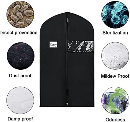 Univivi Garment Bag Suit Bag for Storage and Travel, 40 Inch, Set of 16