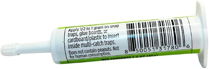 Grandpa Gus's Rodent Lure Bait Syringe, Attractant Gel, 1.08 oz | Professional Mouse & Rat Trap Bait Syringe, Attracts Bait-Shy Rodents, Works with Snap Traps, Glue Boards & Live Traps