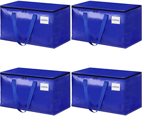 StorageRight Moving Bags, Moving Boxes, 93L 4-Pack Sotrage Bags Totes, Blue