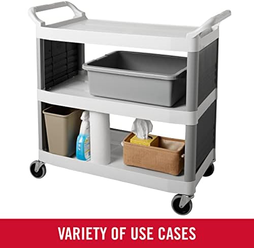 Rubbermaid Commercial Products Standard Bus/Utility Box, 7-Gallon, Gray, Heavy Duty Plastic Restaurant Wash Basin/Dish Washing Tub for Kitchen Organization/Storage