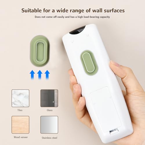 XYOFUN Magnetic Remote Control Holder Wall Mount - 6 Pcs Multicolor | No Drill Self-Adhesive Organizer, For Air Conditioner & TV Remotes, Storage Caddy for Televisions Backside