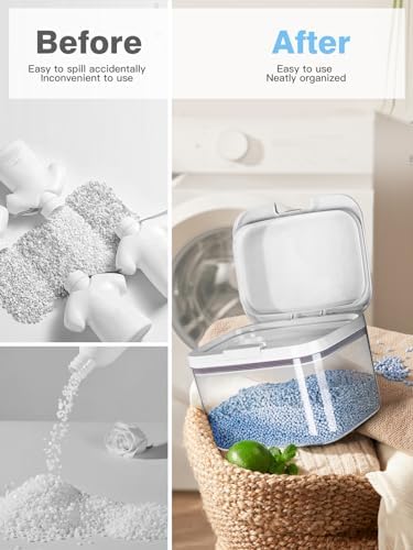 LivLab Mker 5.5L/12Lbs Laundry Powder Detergent Container with Lid