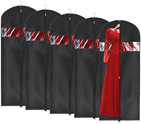 Univivi Garment Bag Suit Bag for Storage and Travel, 60 Inch, Set of 5