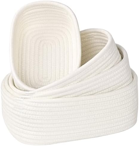 Small Baskets for Organizing, 4-Pack Storage Baskets for Shelves – Woven Basket for Nursery, Dog Toys, or Bathroom, Gift Baskets Empty