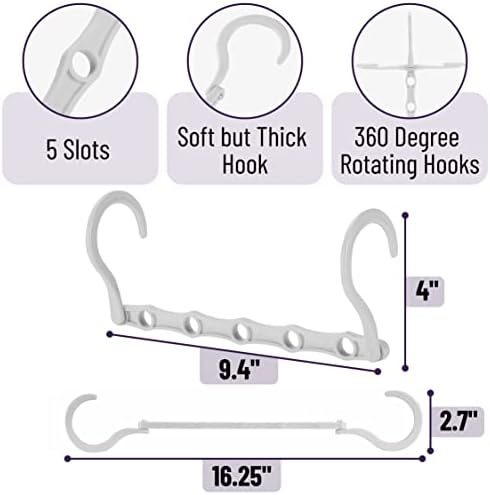 Mr. Pen- Space Saving Hangers, 16 pcs, 360° Rotating Hooks