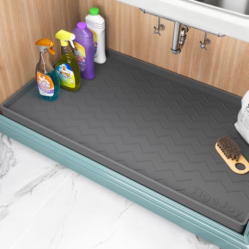 TigeJoy Under Sink Mats for Kitchen Waterproof 31" x 22", Cabinet Liner