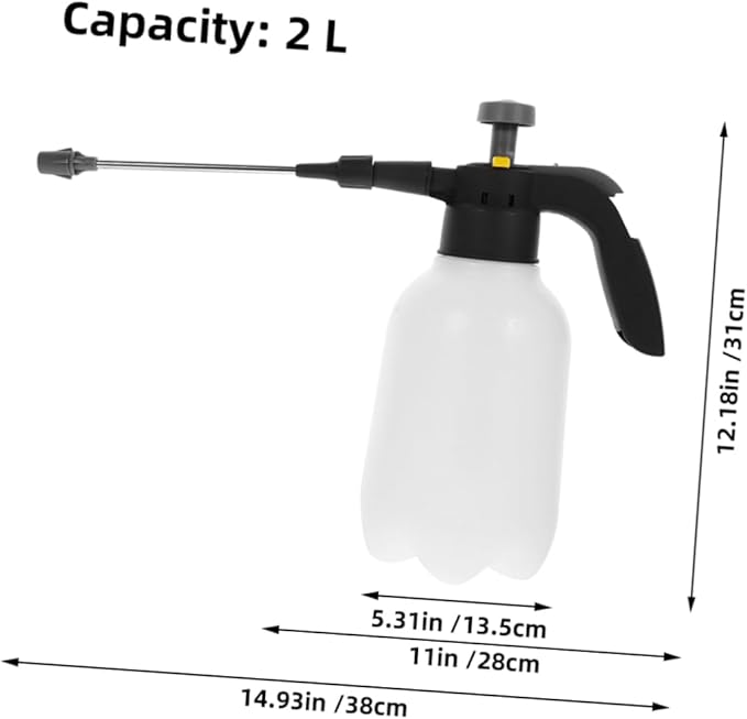 VICASKY Organic Bt Spray for Plants 2l Garden Sprayer Mister Transparent Watering Can for Home Decor