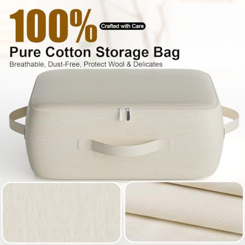 Higher Canvas Storage Bags with Reinforced Handles 1 Pack