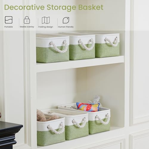11.8x7.9x5.2 Inch Fabric Small Storage Bins with Handles 1 Pack