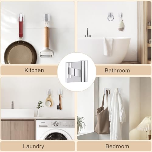 Lairuier Bathroom Hardware Set Polish Chrome, Towel Holder Set Wall Mounted