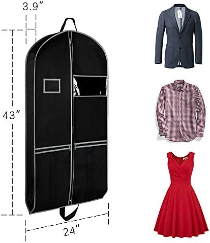 Zilink Suit Bag for Travel & Storage Suit Cover Protector for Closet 43in