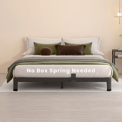 MAF 4 Inch Full Size Metal Platform Bed Frame with Round Corner Legs