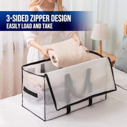 TAILI 6 Pack Clear Extra Large Moving Bags,Storage Bag with Visible Window