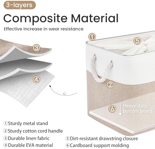 16x12x12 In Foldable Fabric Large Storage Bins with Handle 3 Pack