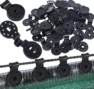 120 pcs Shade Cloth Plastic Clips Round Plastic Black Clips for Sun Shade Net, Anti Bird Netting, Garden Netting, Shade Netting, Shade Fabric Accessories(Black) (120)