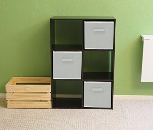 Simple Houseware 11-Inch Foldable Cube Storage Bins, Gray, 6-Pack