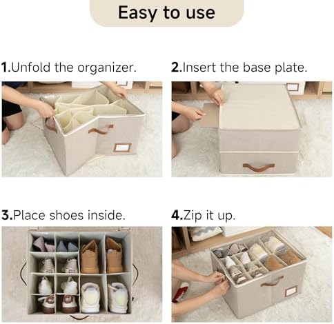 StorageWorks 2-Pack Closet Shoe Storage Organizer, Up to 32 Pairs, Brown