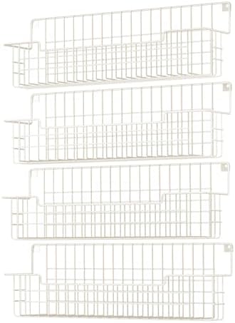 Spice Rack Wall Mount, 4 Pack Spice Organizer, White