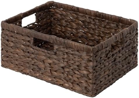 StorageWorks Large Wicker Baskets, Water Hyacinth Woven Baskets, 1-Pack