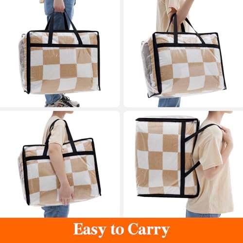 Lifewit 45L Clear Clothes Storage Bags,Plastic Foldable Blanket Storage Bag