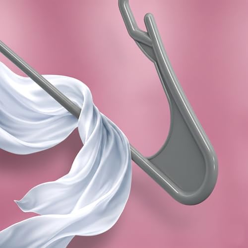 Utopia Home Plastic Hangers 30 Pack – Space Saving Clothes Hanger Grey