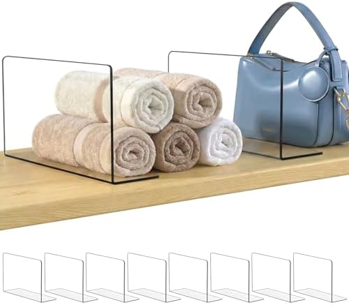 SortNStore Shelf Dividers Closet Organization: 6" Tall x 10" Deep (Small)
