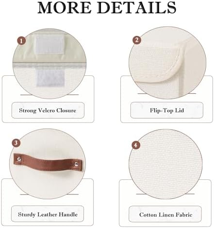 Storage Boxes Baskets with Lid Collapsible Fabric Storage Bins