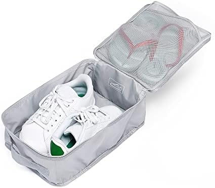 Travel Shoe Bags, Foldable Waterproof Shoe Pouches Organizer-Double Layer (6 Grey Shoe Bags)